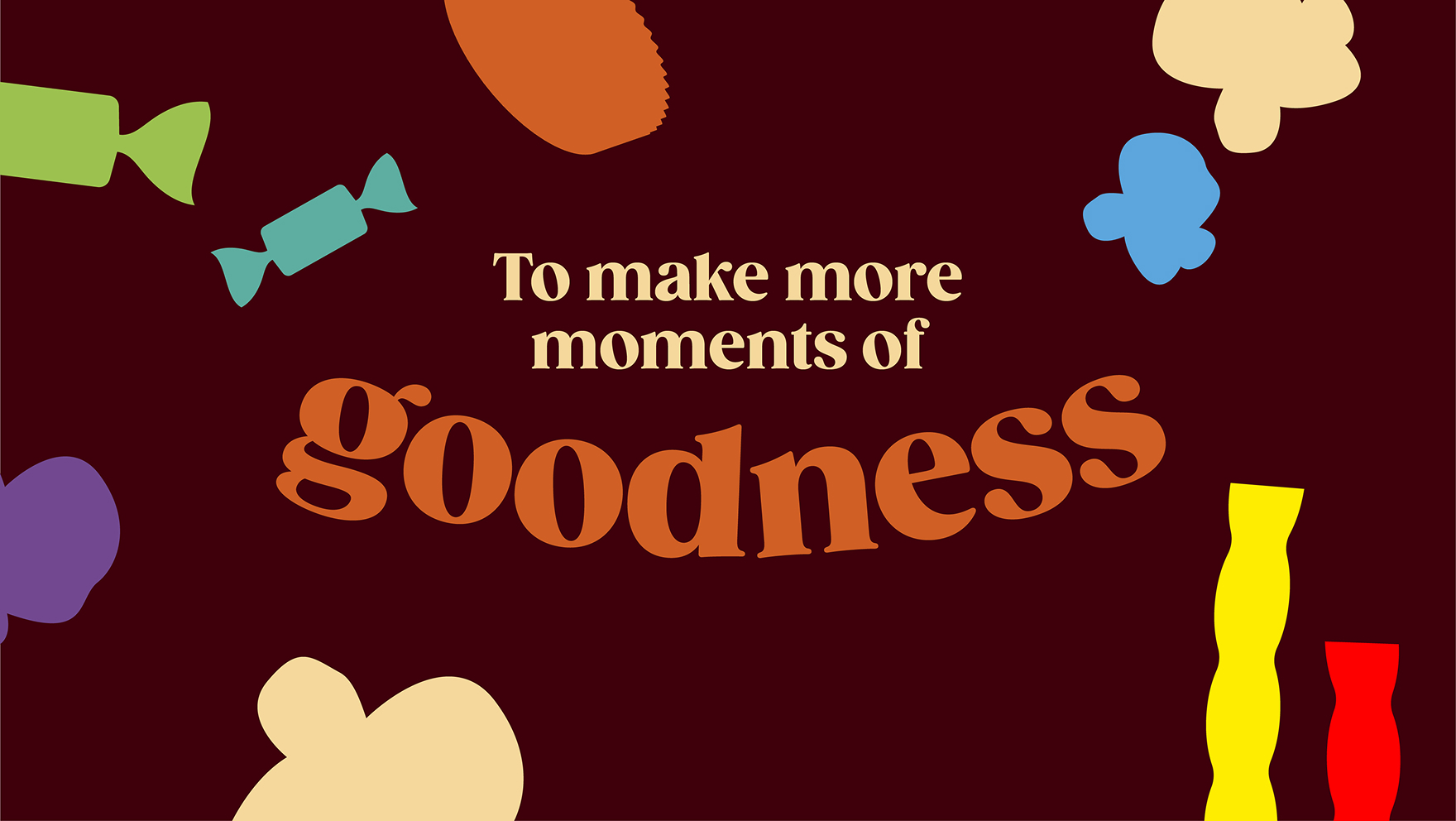 Hershey graphic reading 'To make more moments of goodness' with sweets